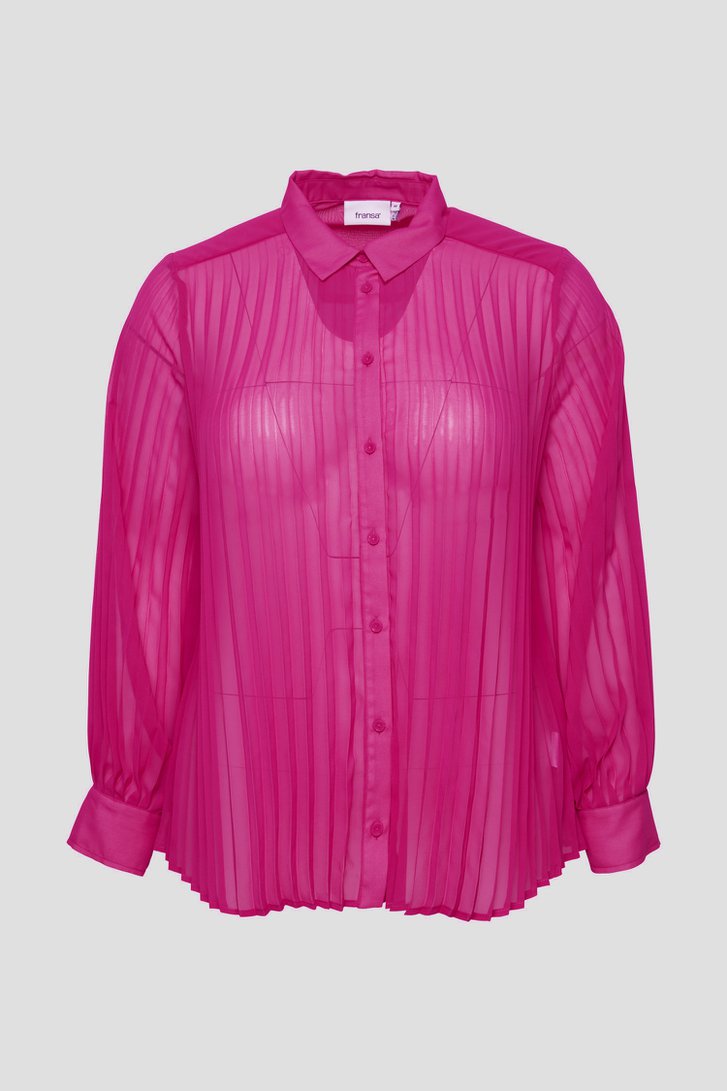 Blouse plissée rose de Fransa pour Femmes