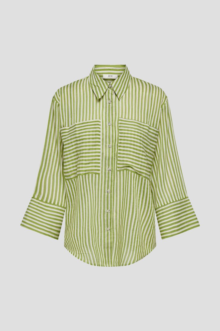 Blouse rayée écru et vert lime de JDY pour Femmes