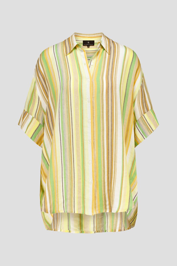 Blouse rayée en aspect lin de AC by Annelien Coorevits pour Femmes