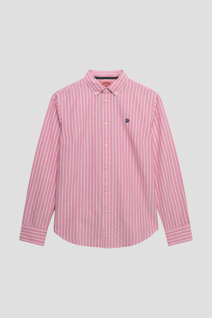 Photo produit 1 de Blouse rose à rayures blanches - de Superdry pour Femmes