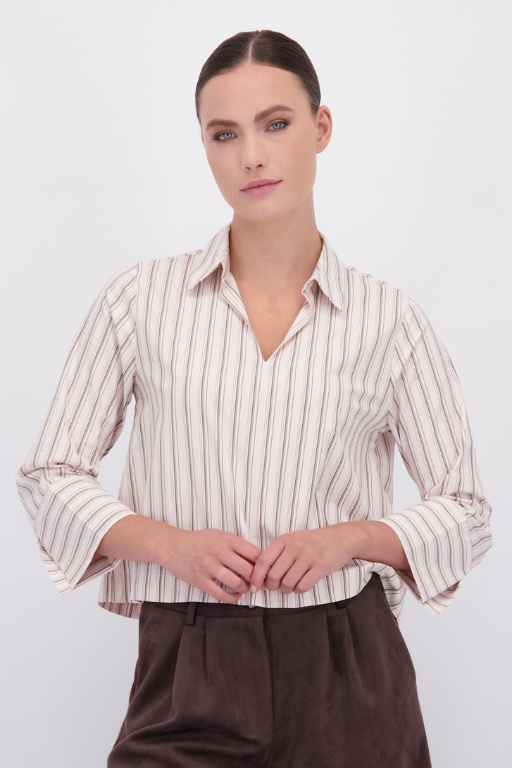 Le devant de Blouse rose clair à rayures de JDY pour Femmes