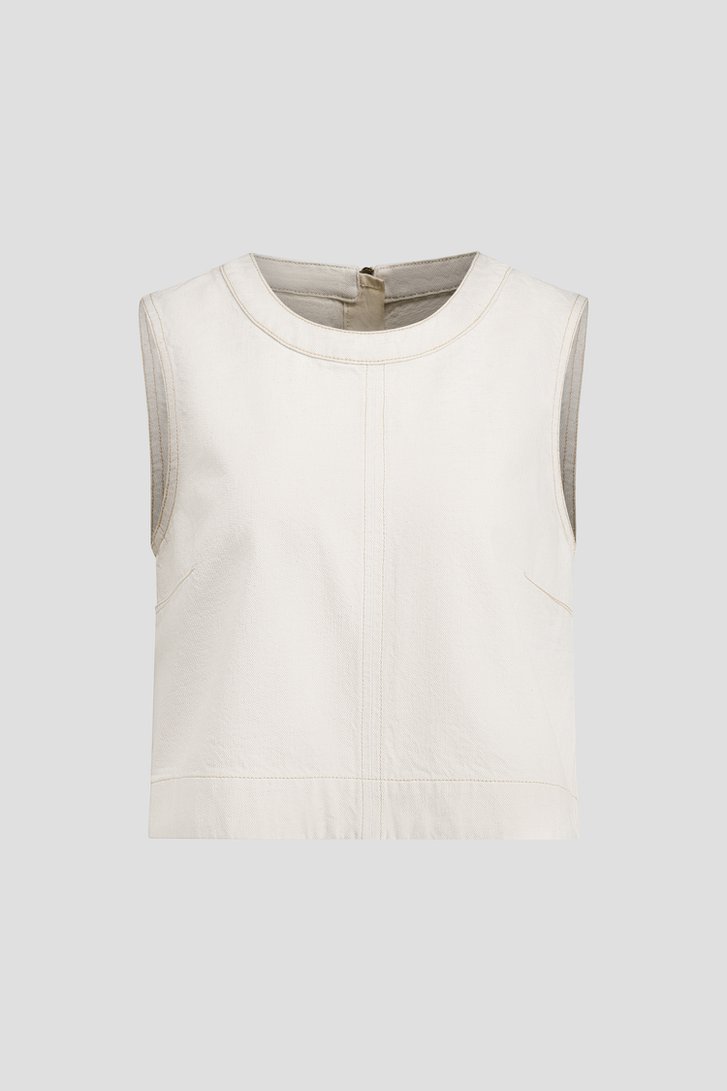 Photo produit 1 de Blouse sans manches en coton de Liberty Island Denim pour Femmes