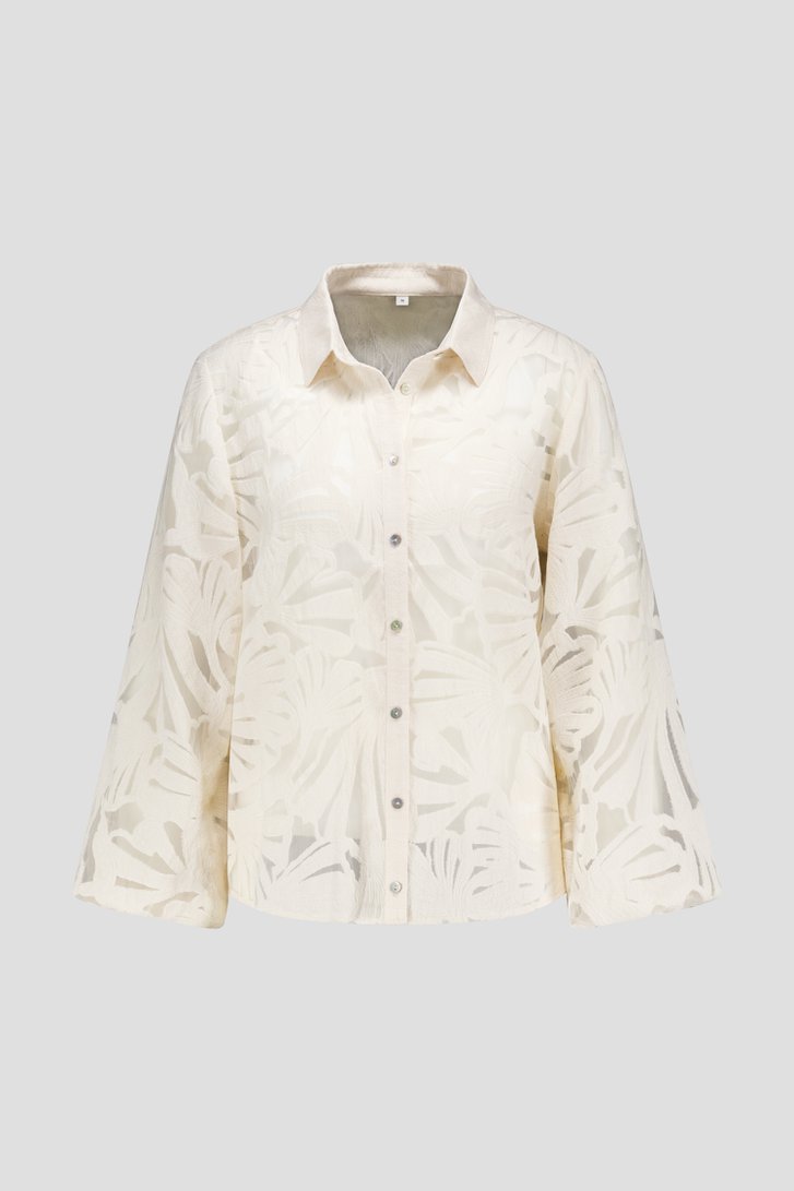 Photo produit 1 de Blouse semi-transparente avec motif ecru de D'Auvry Studio pour Femmes