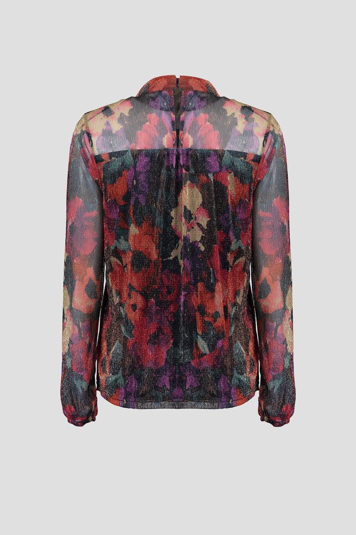 Productfoto 2 van Blouse van mesh met kleurrijk bloemenmotief door Geisha voor Dames