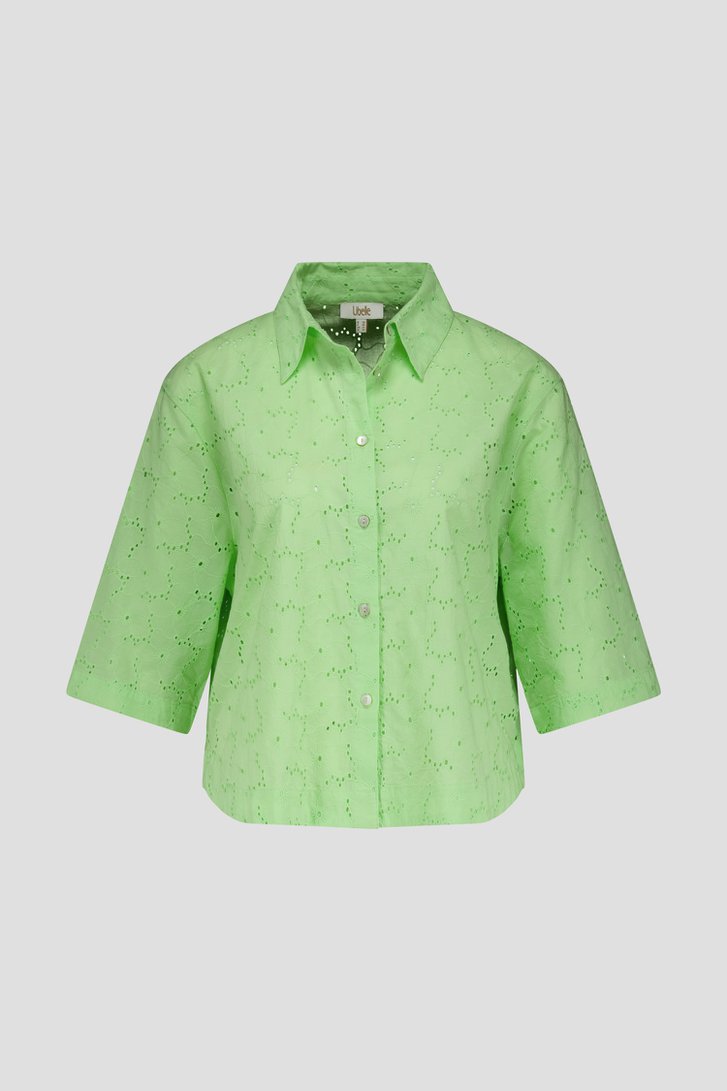 Photo produit 1 de Blouse vert clair avec broderie anglaise de Libelle pour Femmes