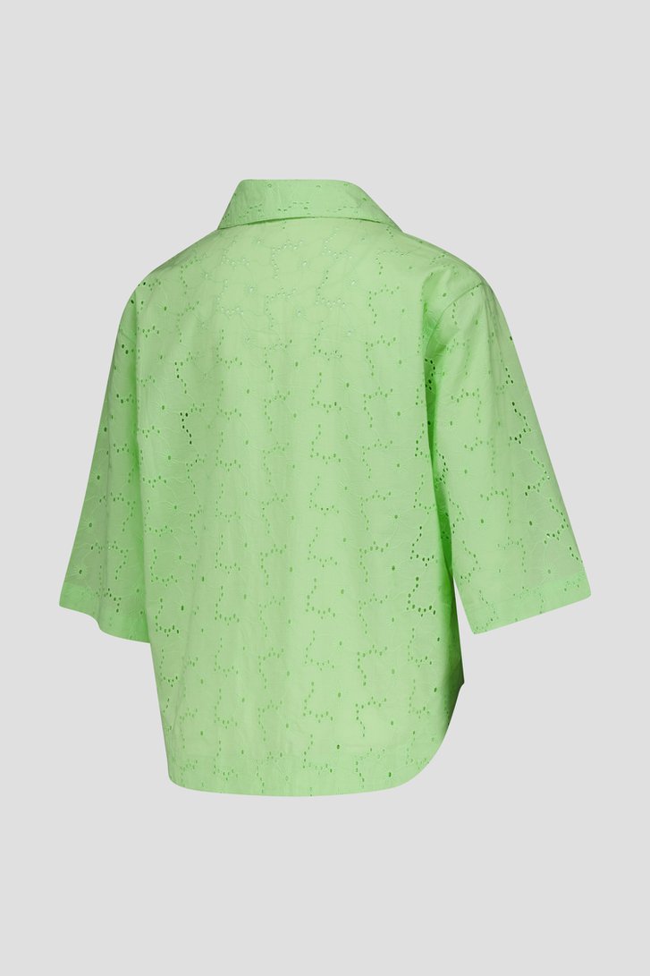 Photo produit 2 de Blouse vert clair avec broderie anglaise de Libelle pour Femmes
