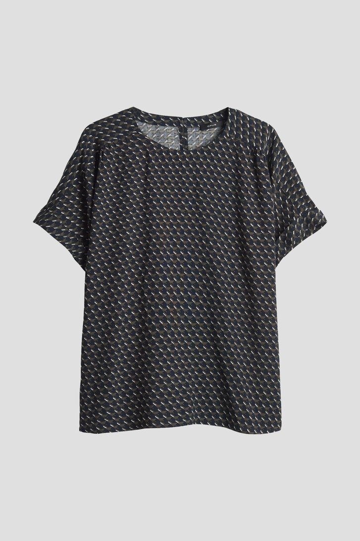 Photo produit 1 de Blouse vert foncé à imprimé graphique de Opus pour Femmes