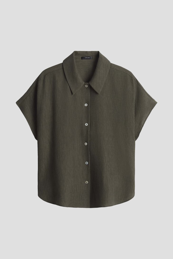 Photo produit 1 de Blouse vert foncé à texture froissée de Opus pour Femmes