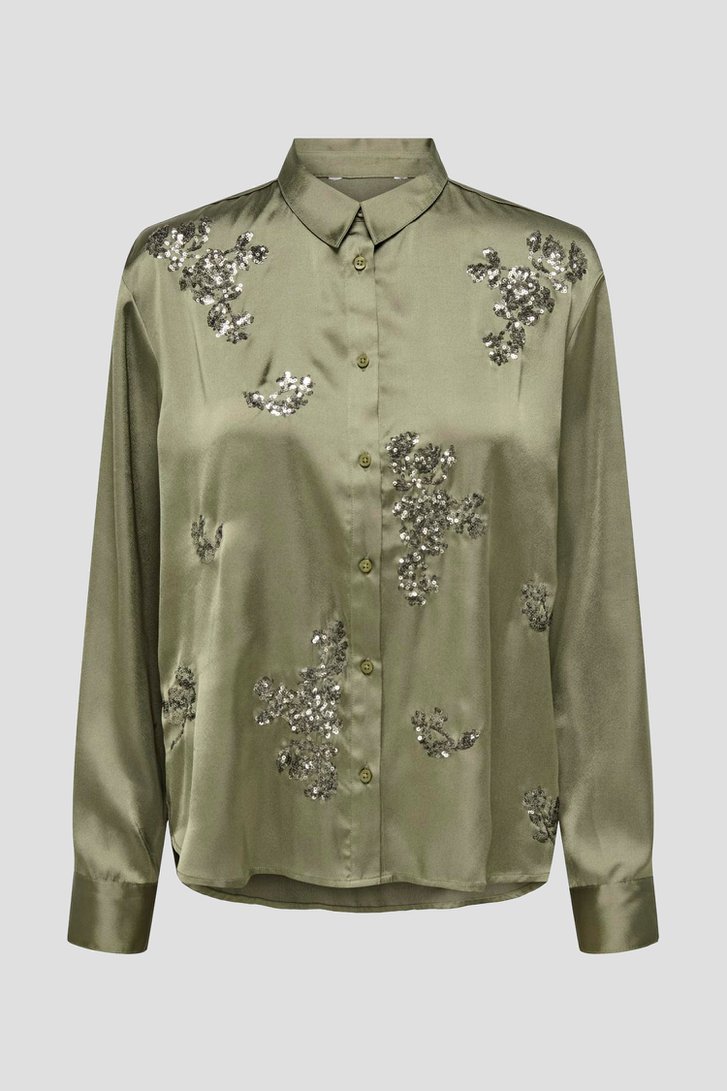 Blouse vert olive à paillettes de JDY pour Femmes