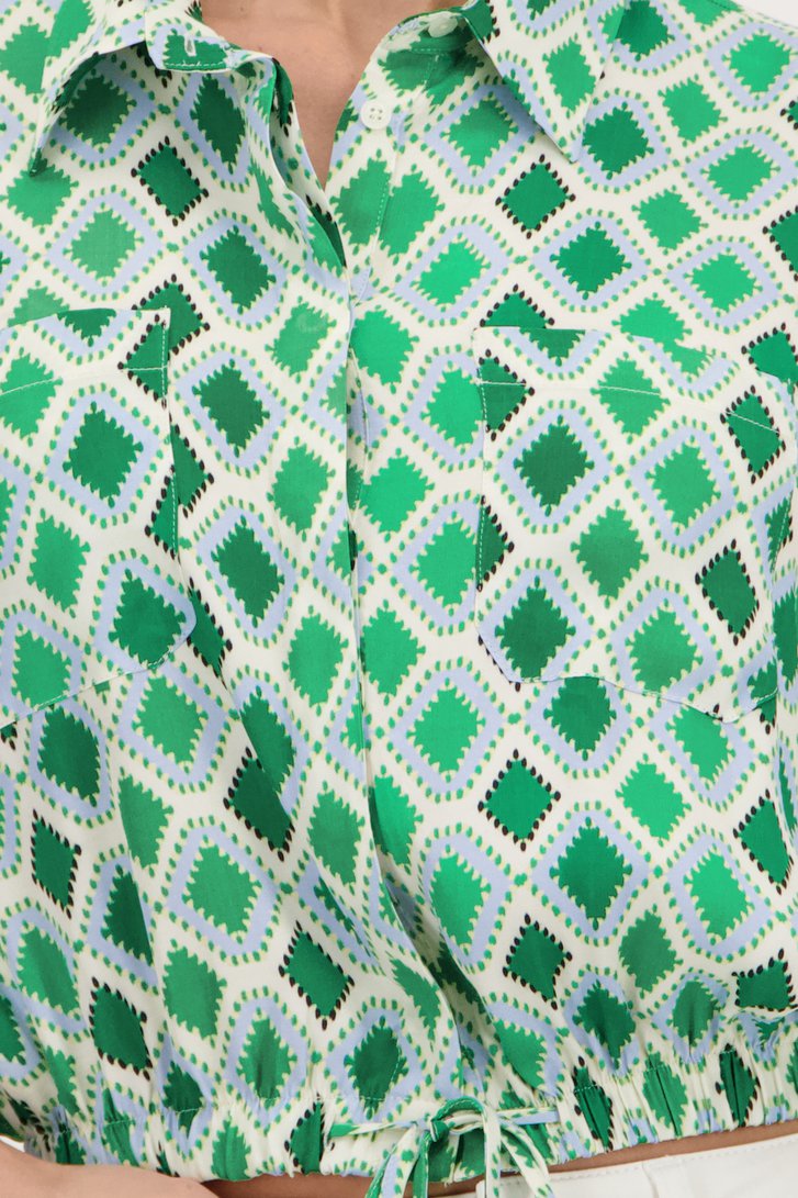 Blouse verte à carreaux de More & More pour Femmes