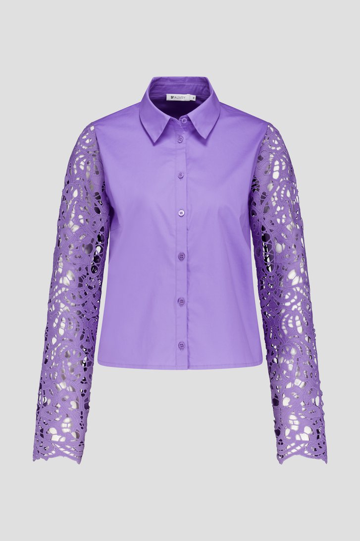 Blouse violette clair en dentelle de D'Auvry pour Femmes