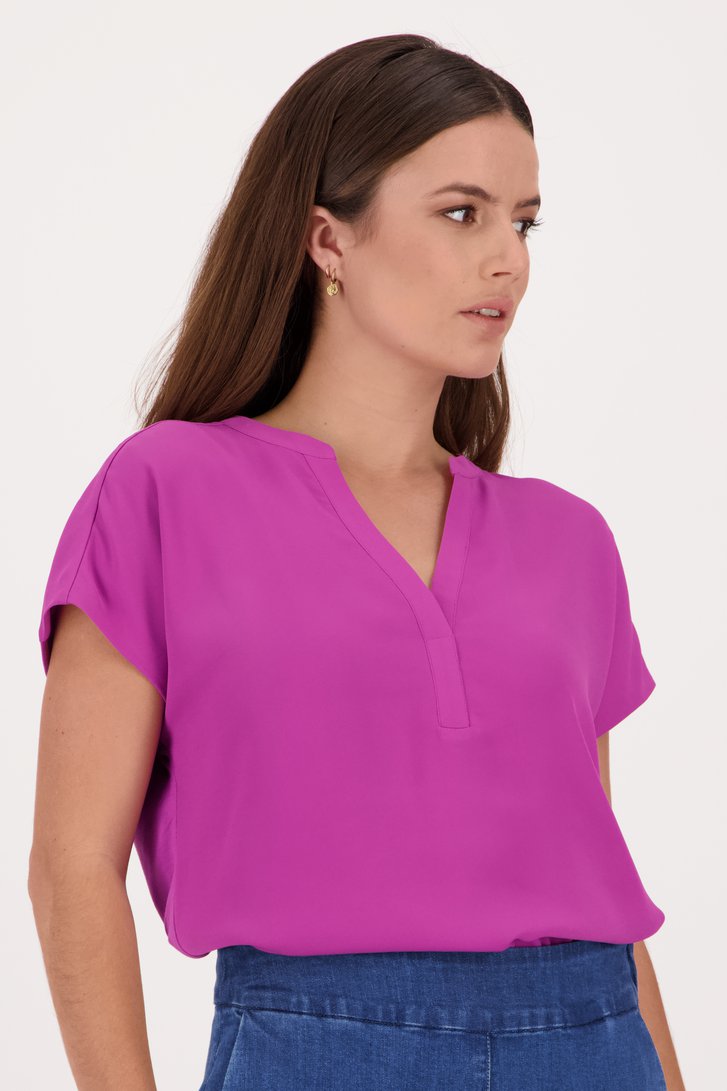 Blouse violette fine de Liberty Island pour Femmes