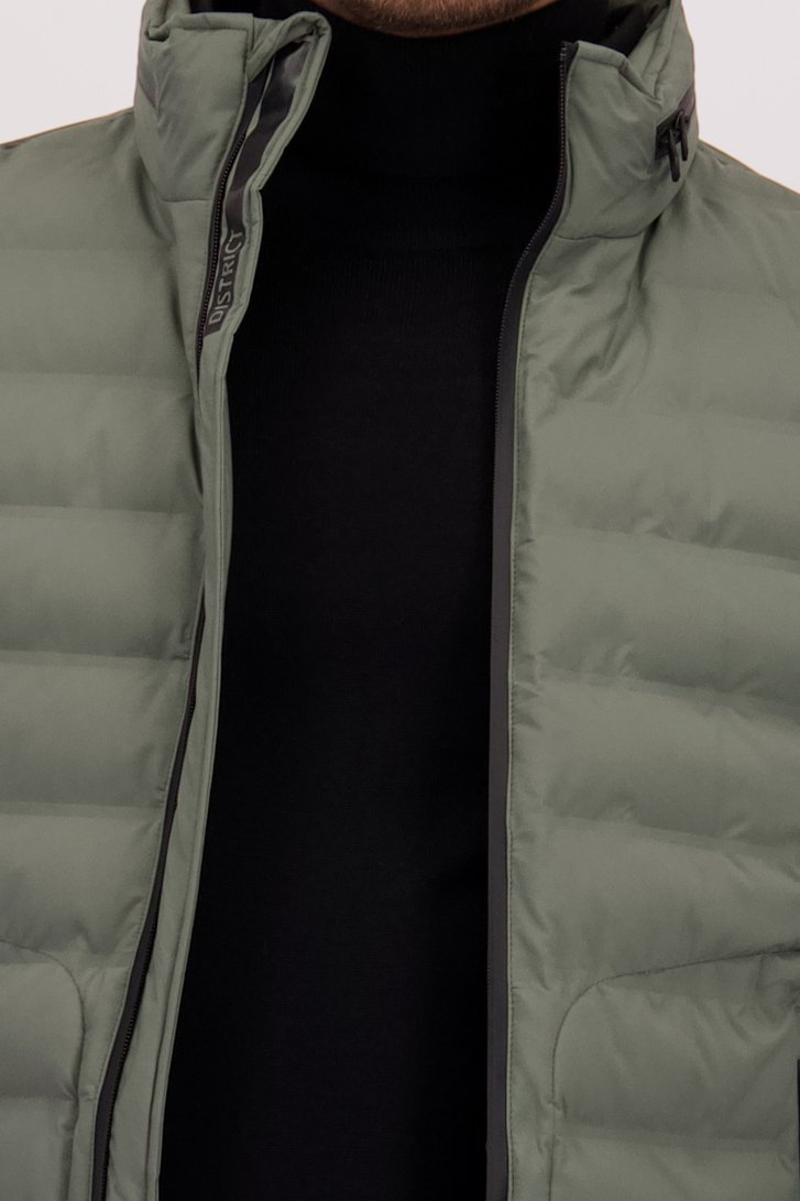 Détail de Blouson bomber matelassé kaki  de District pour Hommes