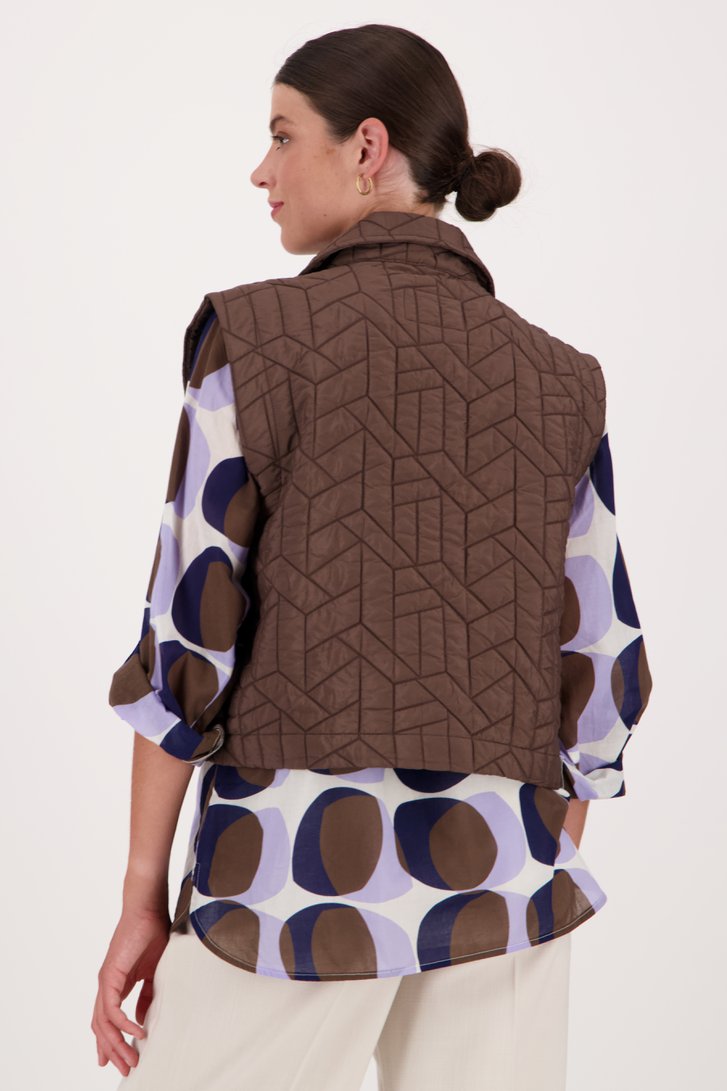 Bodywarmer court marron de Opus pour Femmes