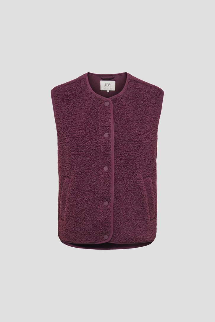 Photo produit 1 de Bodywarmer en teddy bordeaux de JDY pour Femmes