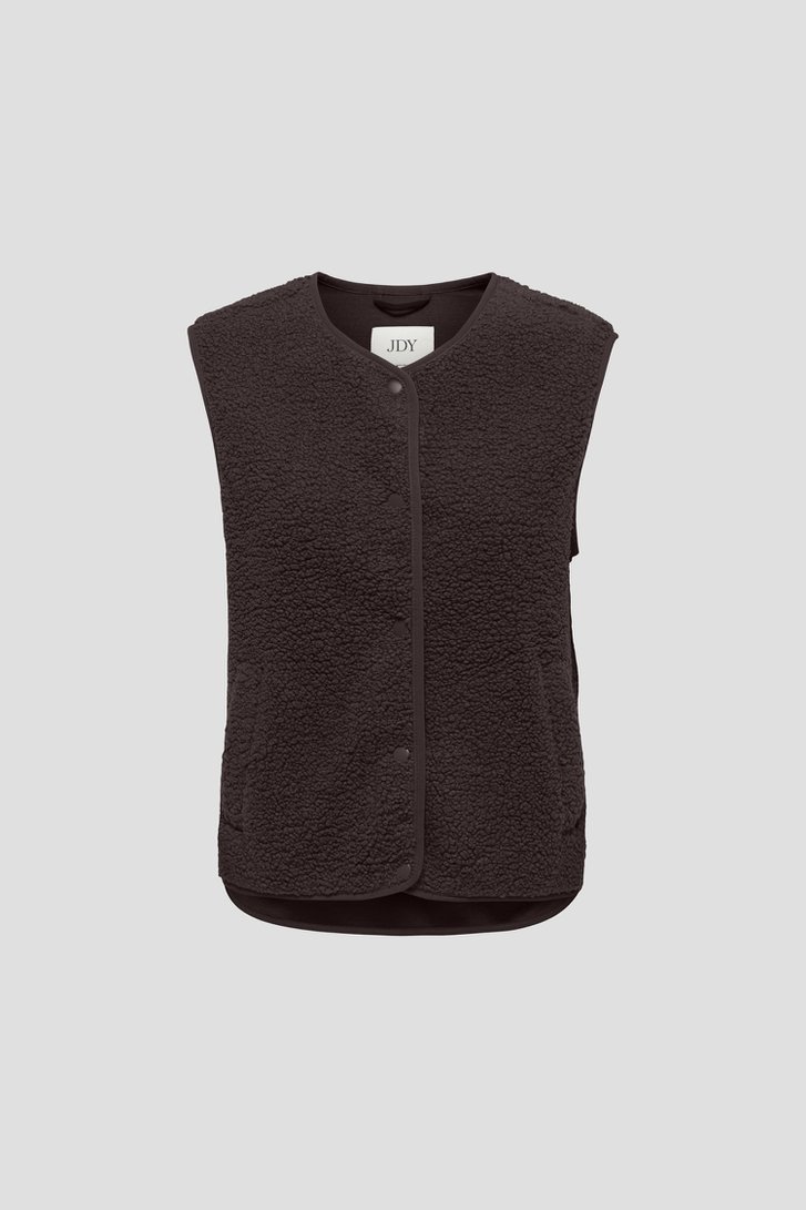 Photo produit 1 de Bodywarmer en teddy brun foncé de JDY pour Femmes