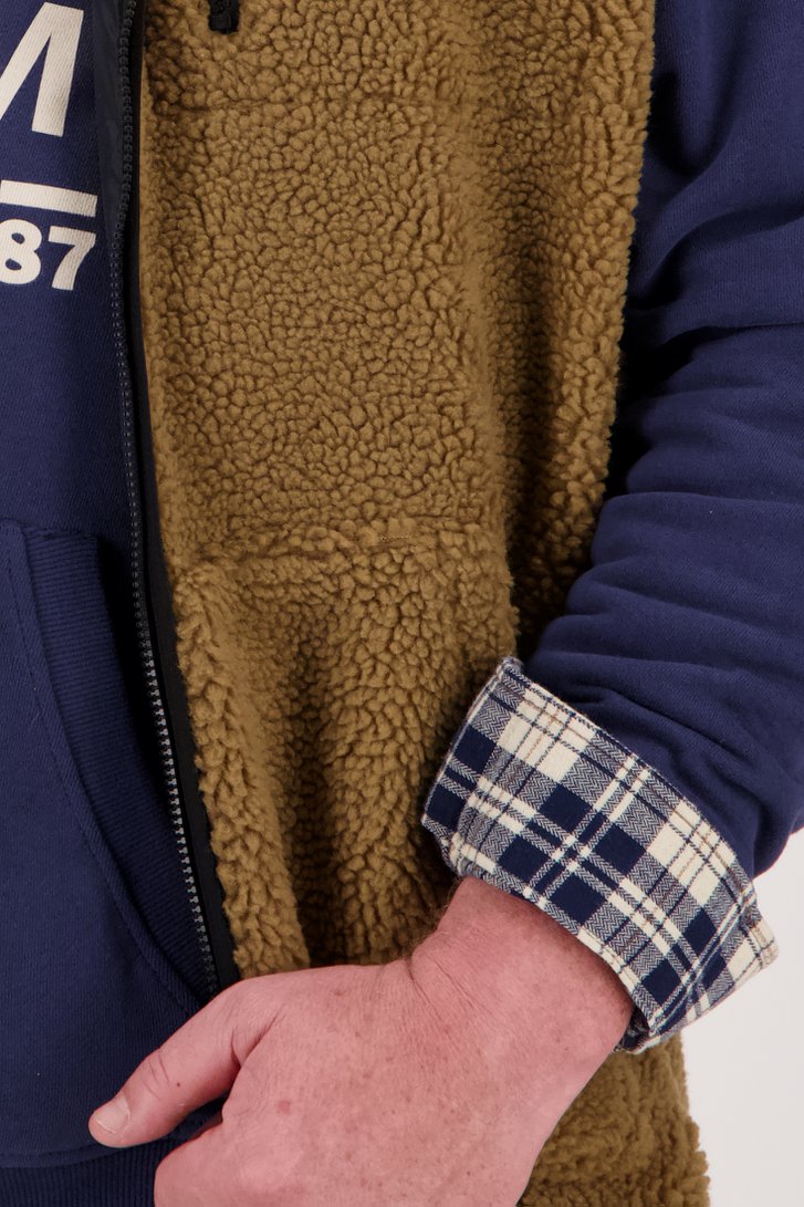 Bodywarmer en teddy marron de Jefferson pour Hommes