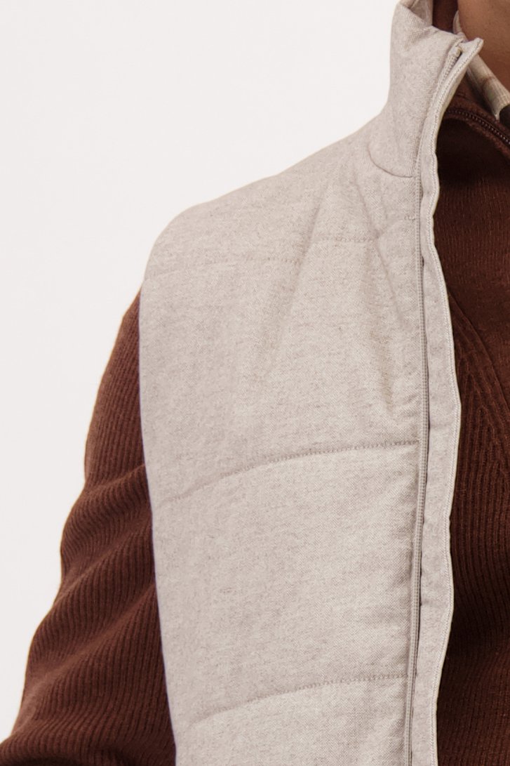 Détail de Bodywarmer matelassé beige clair de Upper East pour Hommes