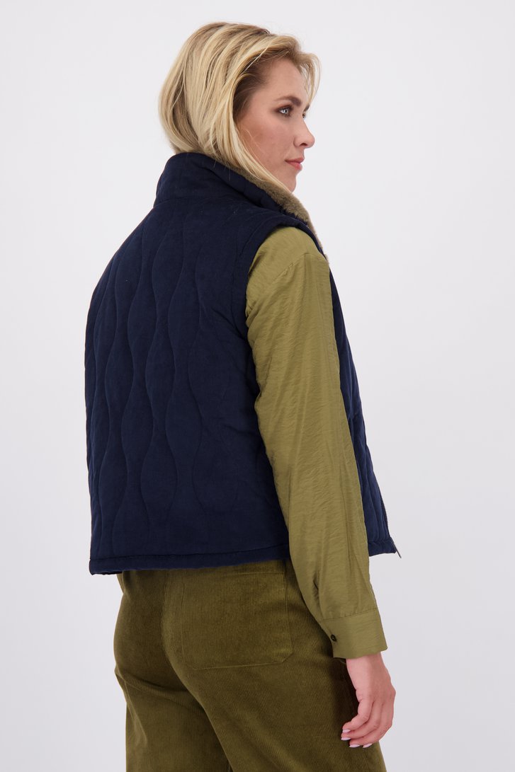 Détail de Bodywarmer réversible bleu foncé/kaki de Libelle pour Femmes