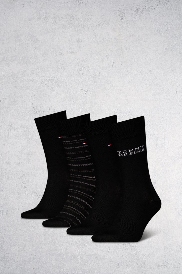 Boîte cadeau chaussettes noires - 4 paires  de Tommy Hilfiger pour Hommes