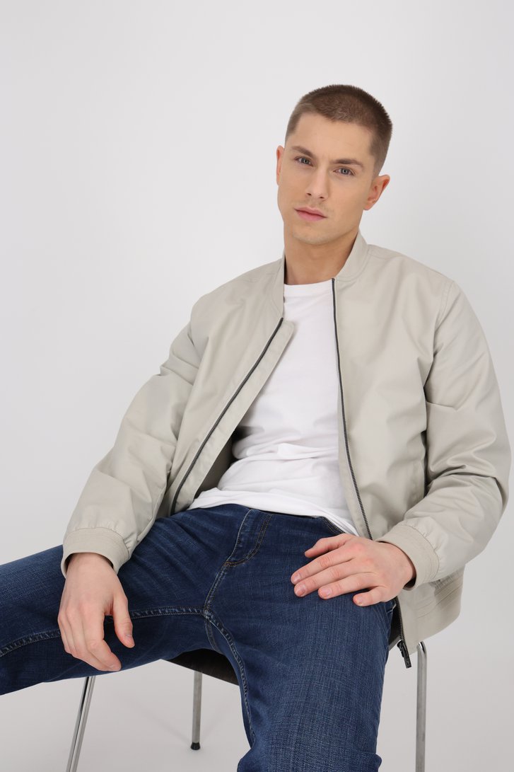 Bomberjack beige clair déperlant de Casual Five pour Hommes