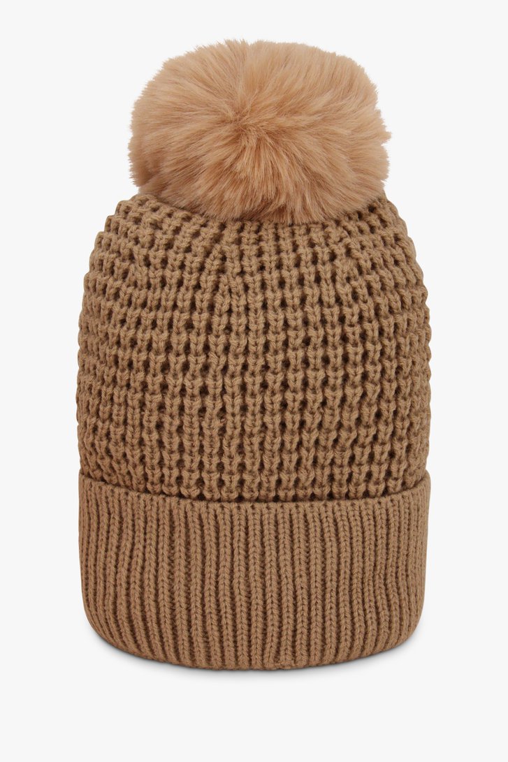 Bonnet beige avec pompon	 de Liberty Island pour Femmes