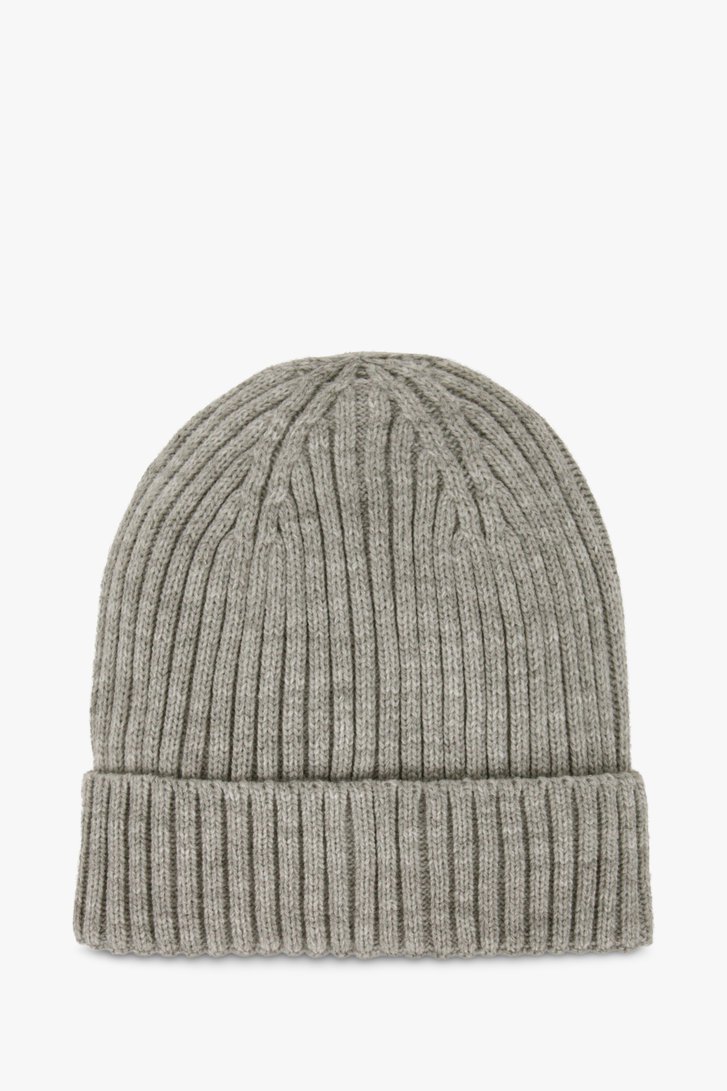 Bonnet en tricot côtelé gris clair de Michaelis pour Hommes