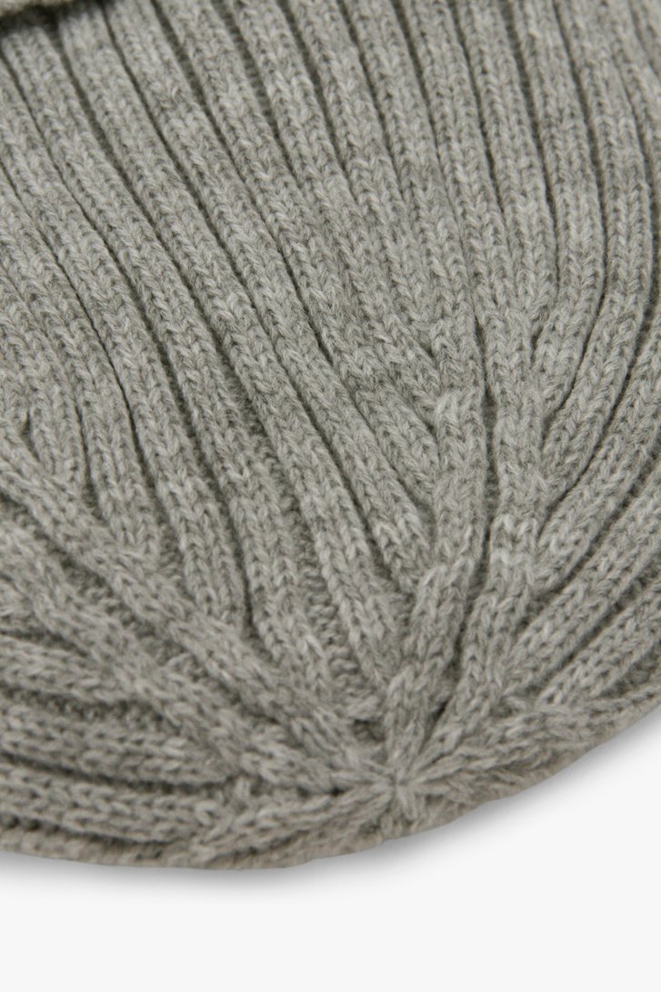 Bonnet en tricot côtelé gris clair de Michaelis pour Hommes