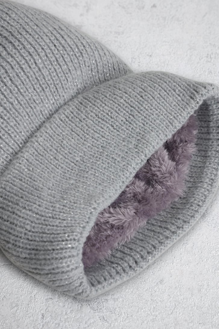 Photo produit 1 de Bonnet gris avec fil pailleté de Liberty Island pour Femmes