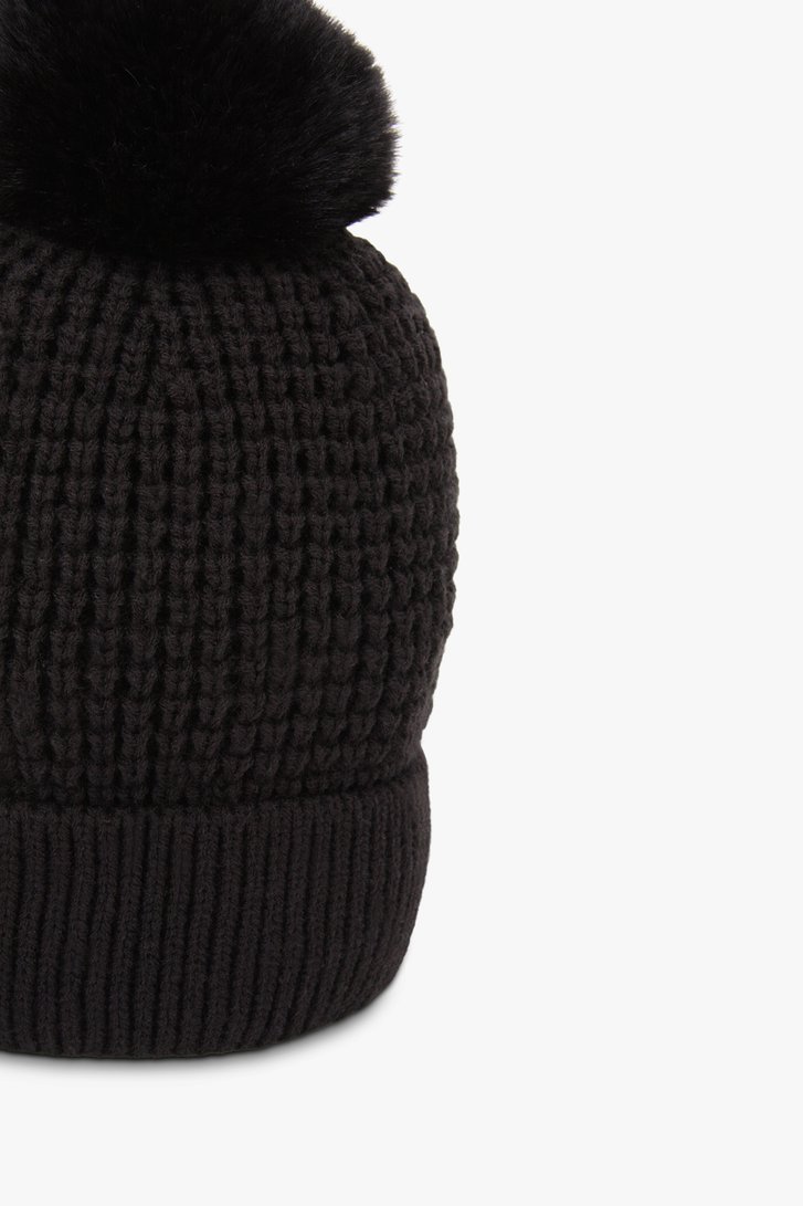 Bonnet noir avec pompon	 de Liberty Island pour Femmes