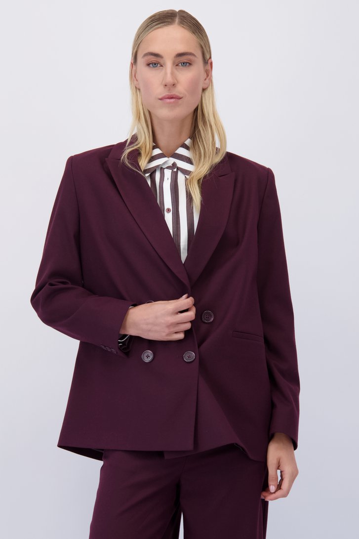 Voorkant van Bordeaux blazer  door Liberty Island voor Dames