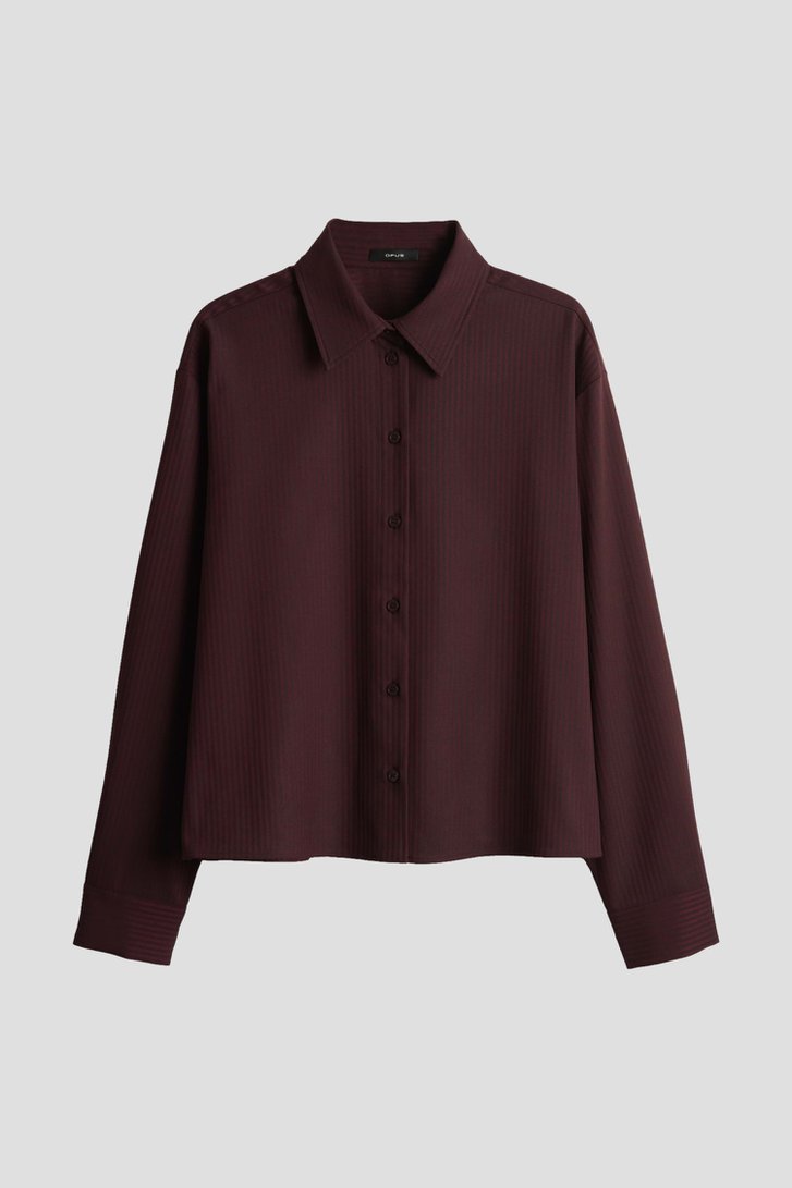 Productfoto 1 van Bordeaux blouse met gestreept motief door Opus voor Dames