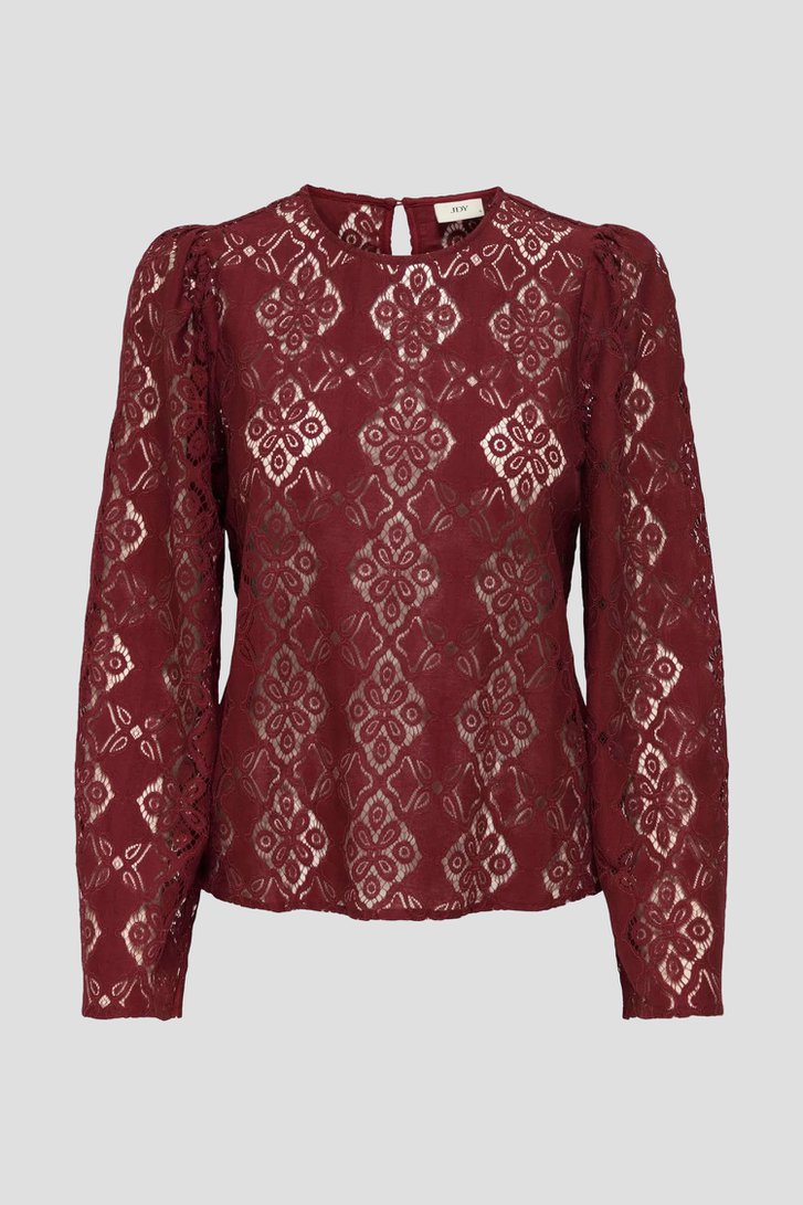 Productfoto 1 van Bordeaux blouse met kant door JDY voor Dames