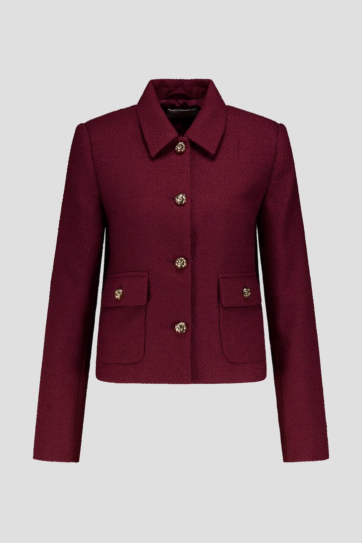 Productfoto 1 van Bordeaux bouclé vestje  door D'Auvry voor Dames