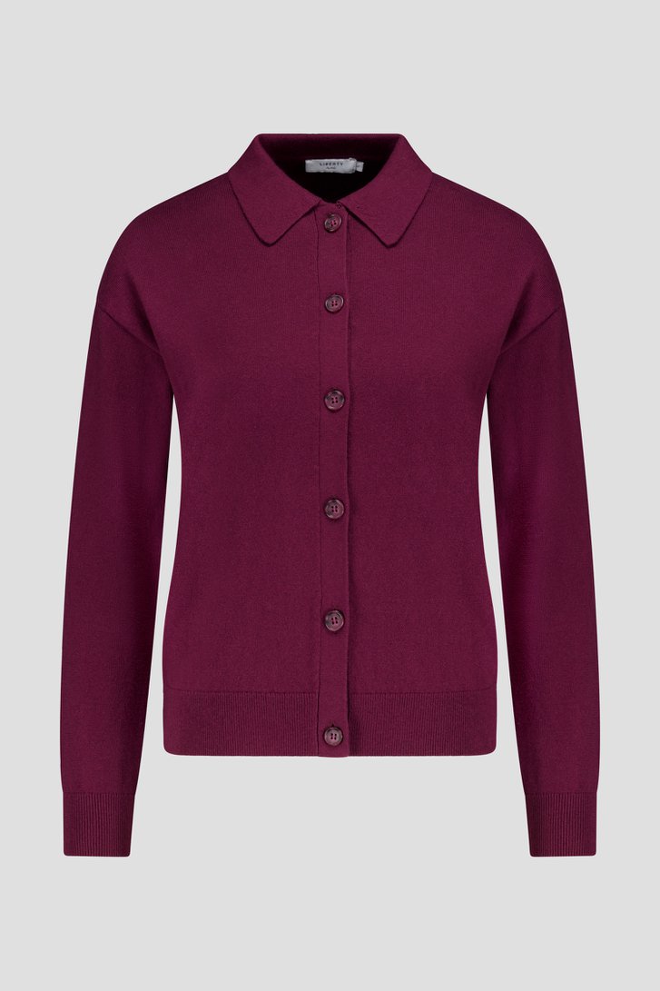 Productfoto 1 van Bordeaux cardigan met polokraag door Liberty Island voor Dames