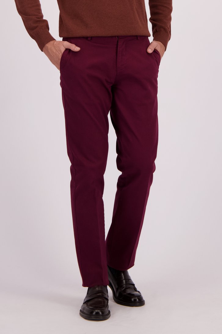 Voorkant van Bordeaux chino - Vancouver - Regular fit  door Brassville voor Heren
