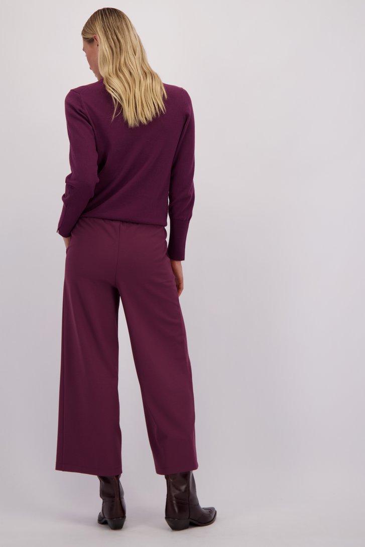 Achterkant van Bordeaux culotte met stretch door Liberty Island voor Dames
