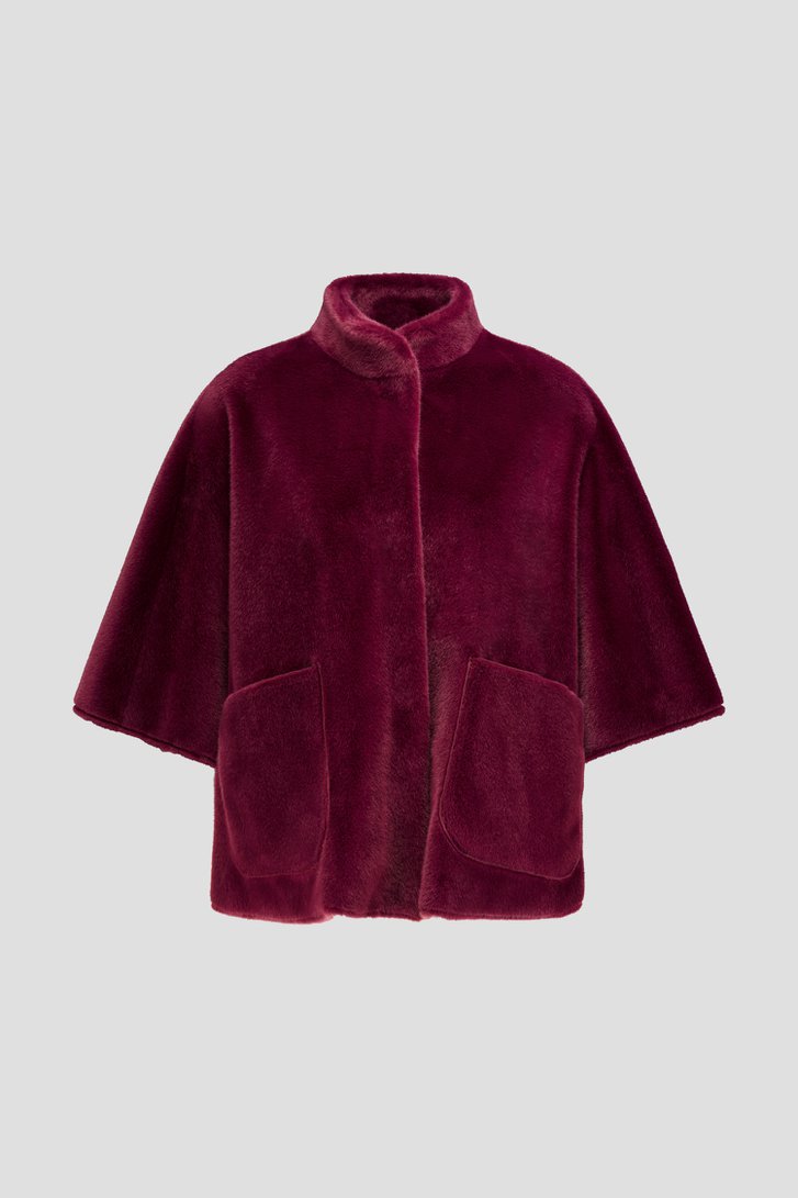 Productfoto 1 van Bordeaux faux fur jas door D'Auvry voor Dames