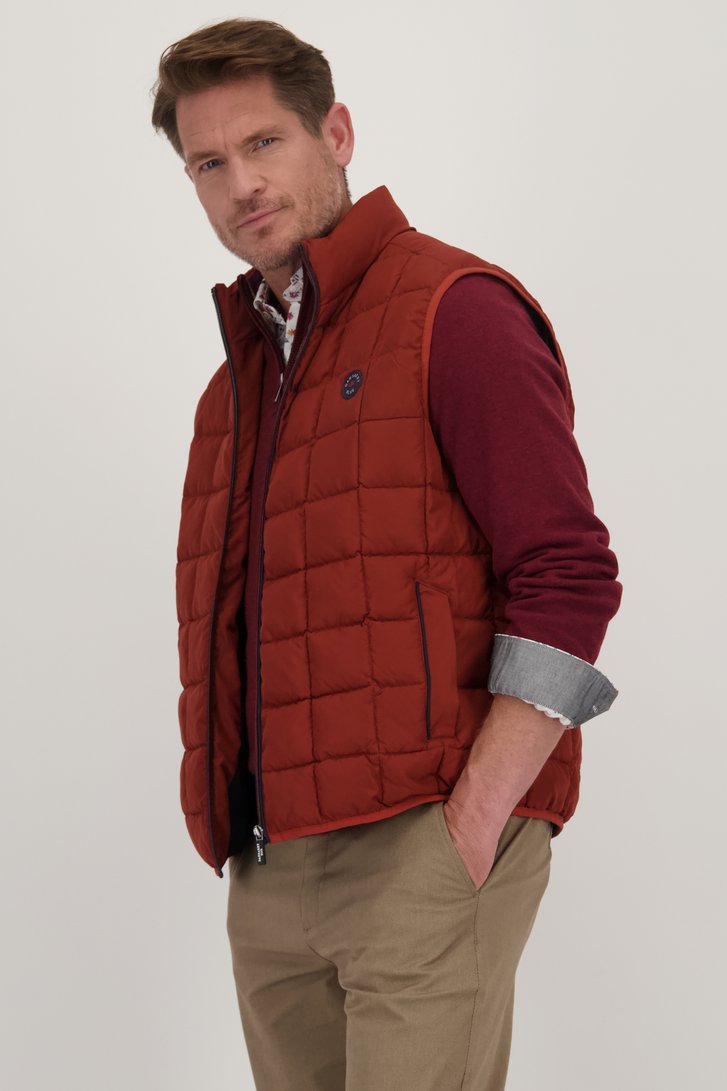 Bordeaux gewatteerde bodywarmer van Dansaert Blue voor Heren