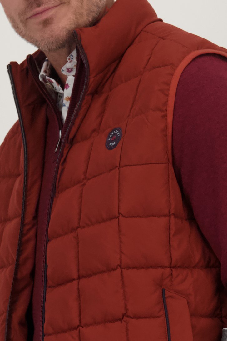 Bordeaux gewatteerde bodywarmer van Dansaert Blue voor Heren