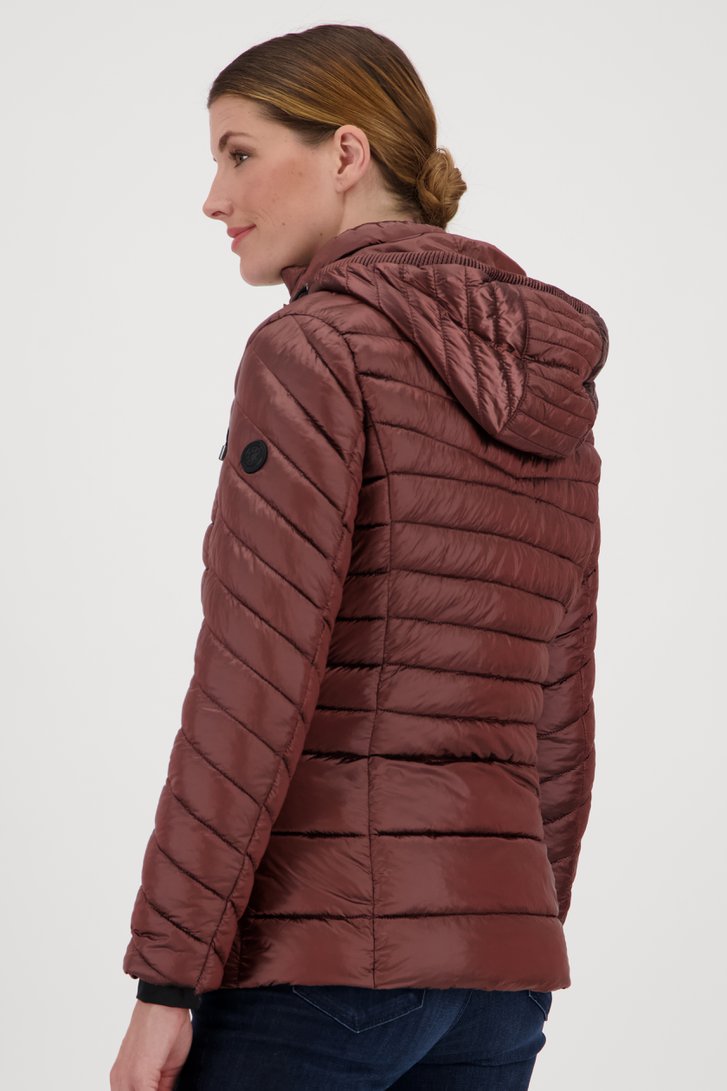 Bordeaux gewatteerde puffer jacket van Barbara Lebek voor Dames