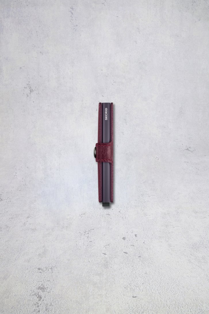 Achterkant van Bordeaux lederen kaarthouder - Miniwallet original door Secri voor Heren