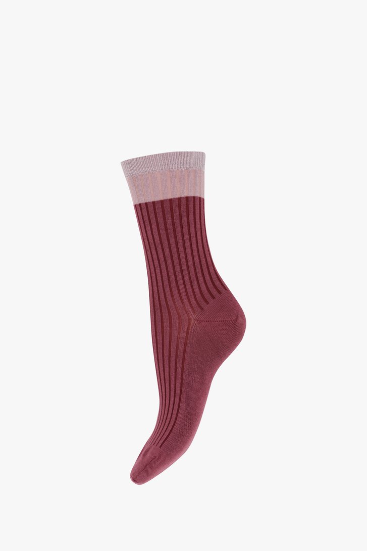 Bordeaux-roze sokken