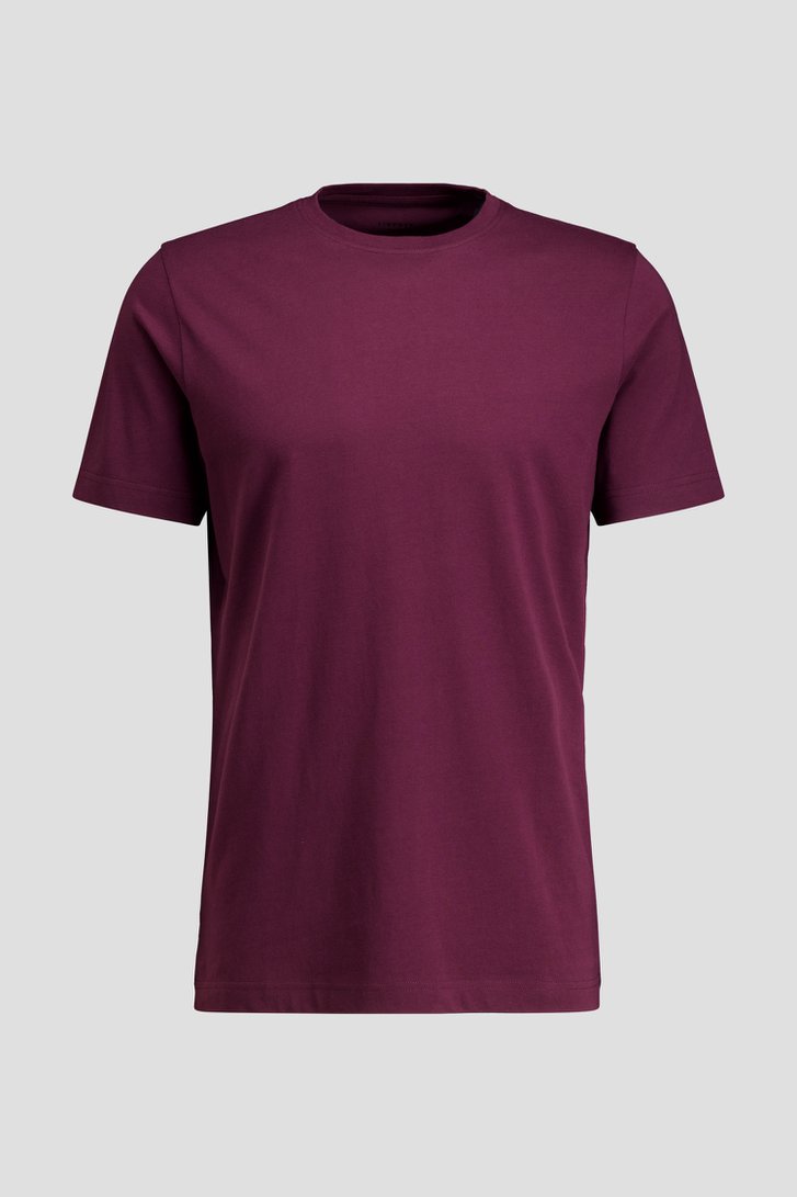 Productfoto 1 van Bordeaux T-shirt met ronde hals door Liberty Island voor Heren