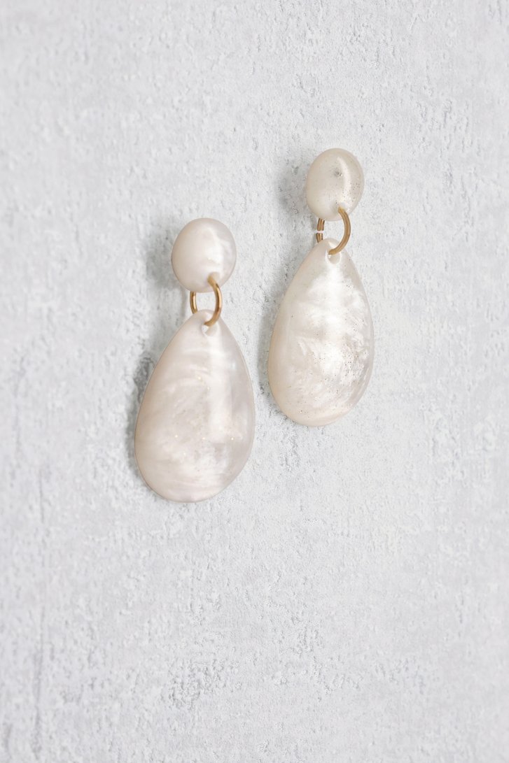 Boucles d'oreilles goutte écru de Liberty Island pour Femmes