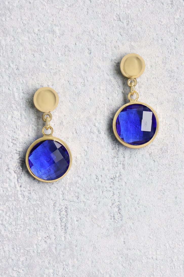 Boucles d'oreilles rondes bleues de Liberty Island pour Femmes