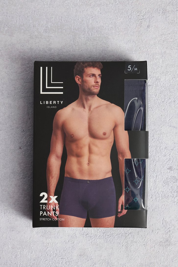 Photo produit 1 de Boxer bleu marine - Trunk pants - Set de 2 de Liberty Island pour Hommes