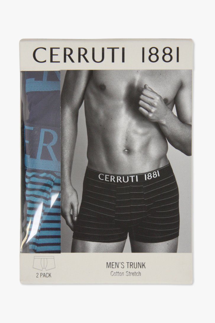 Boxers - bleu avec et sans rayures - 2 pack de Cerruti 1881 pour Hommes