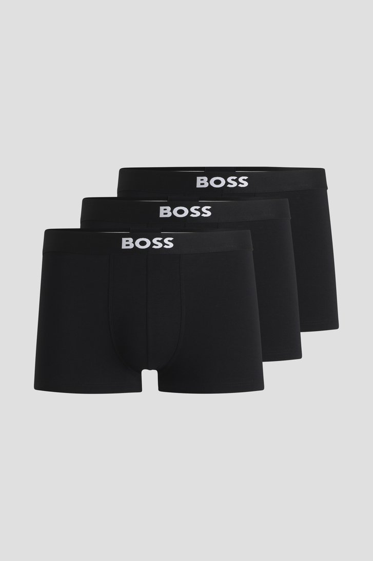 Le devant de Boxers noirs – Lot de 3 de Hugo Boss pour Hommes