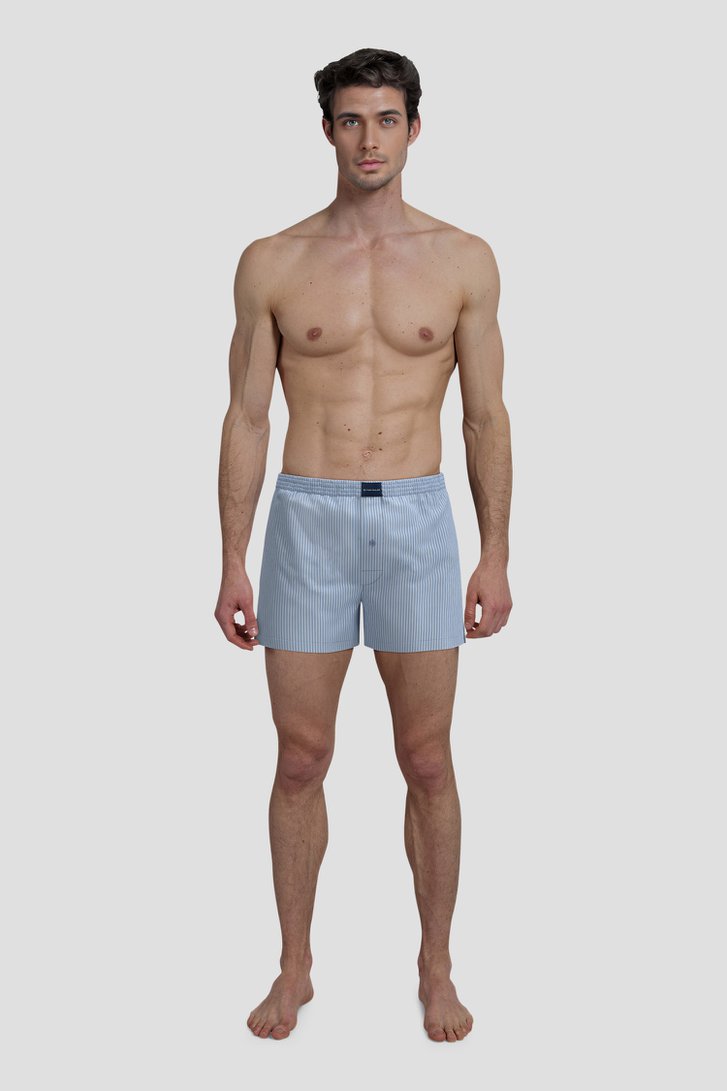 Boxershorts bleus à carreaux - Set de 2 de Tom Tailor pour Hommes